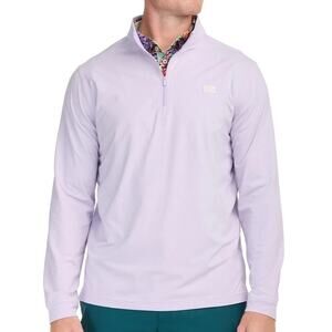 Good Good Golf NWT L Break Q-Zip 1/4 Zip Light Purple $99 Performance Pullover